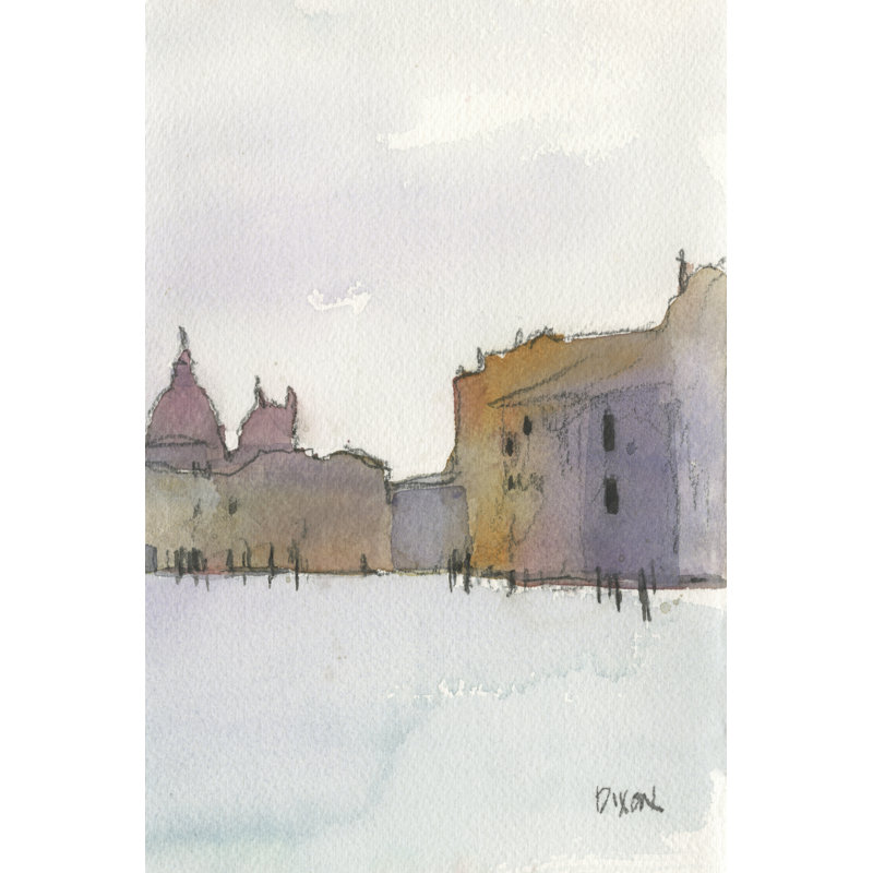 Venice Dome Diptych II by Samuel Dixon - Painting Print, Wrapped Canvas, 46 cm H x 30 cm W