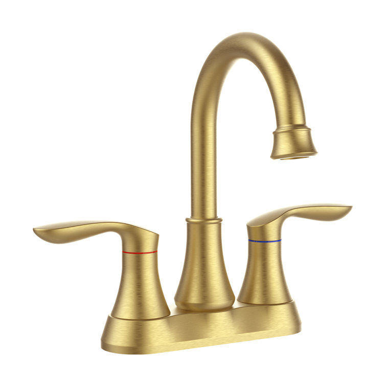 Centerset 2-handle Bathroom Faucet with Drain Assembly