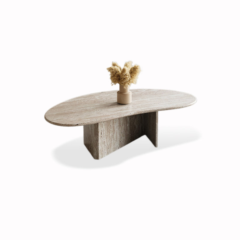 Image de table basse en pierre, H 16,54 po x l 51,18 po x P 29,53 po