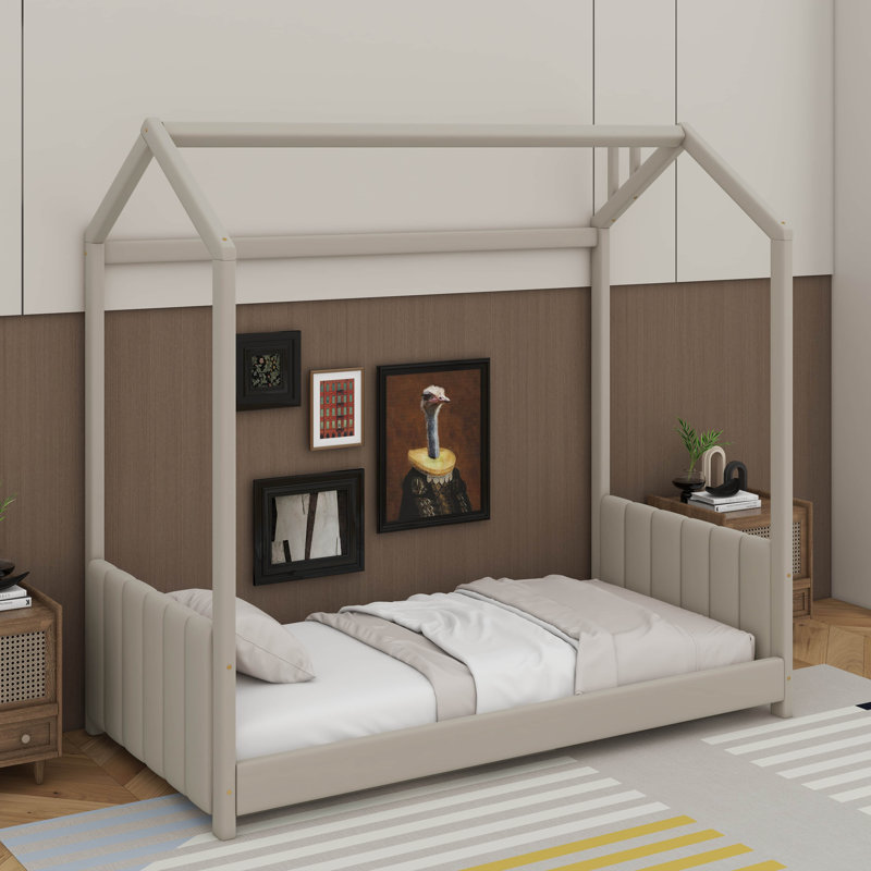 Lit simple en velours, Lit simple