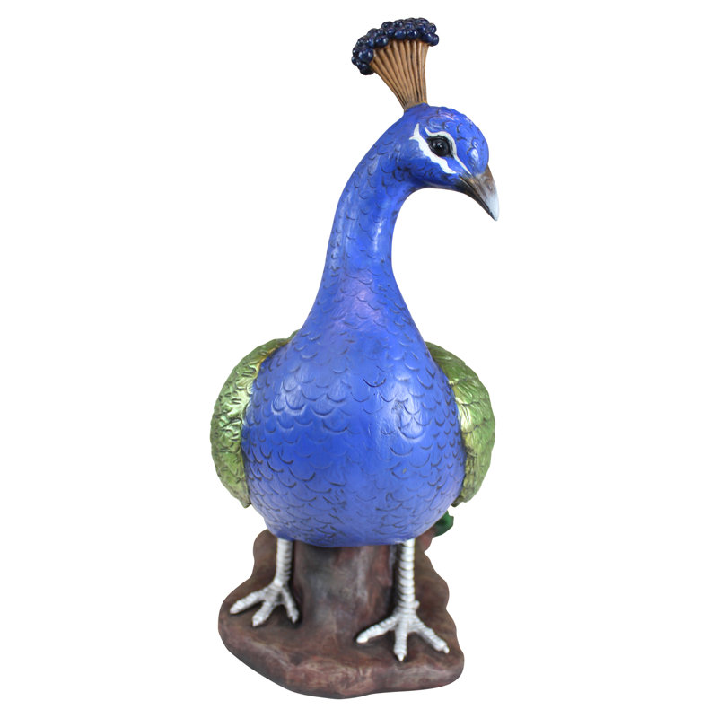 Peacocks Animals Weather Resistant UV Resistant Polyresin Garden Statue