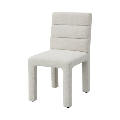18.4" W SIDE CHAIR (SET-2), BEIGE BOUCLE