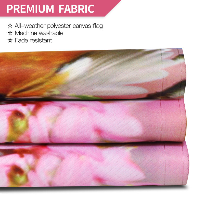 Spring Birds and Blossoms Double-Sided Garden Flag 18 x 12.5 Inch