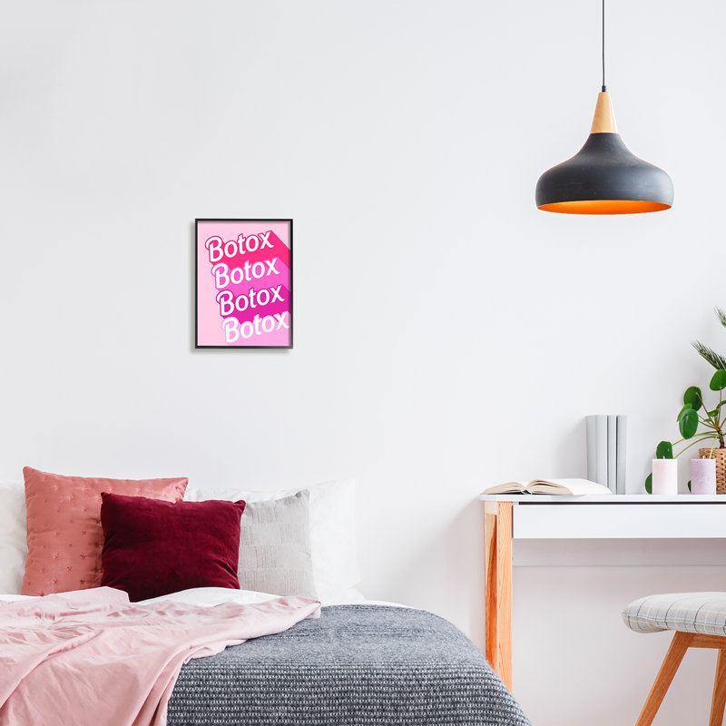 «Glam Pink B tox» par Daphne Polselli, H 14 po x l 11 po x P 1,5 po, Giclée encadrée noir minuit