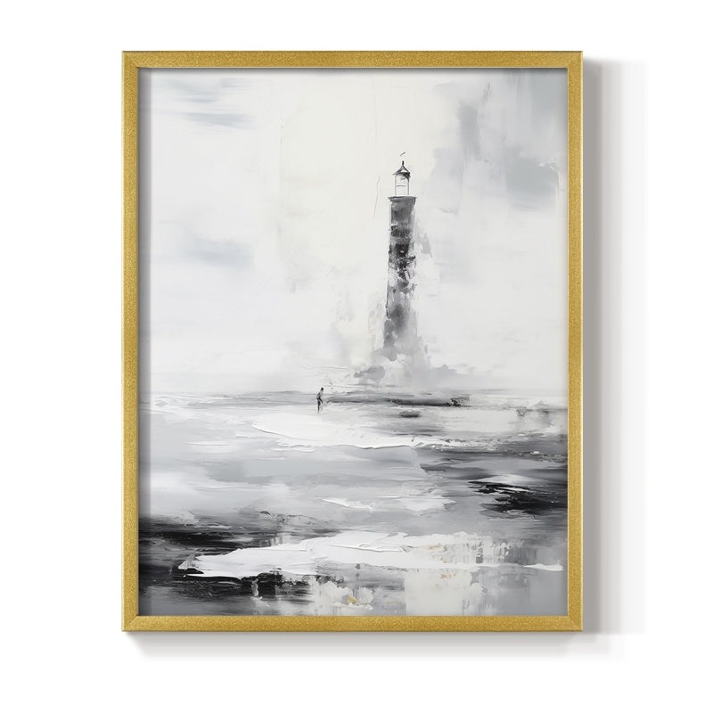 NAUTICAL Series Dxxxxi, reproduction encadrée - bois massif, H 15 po x l 12 po, Doré
