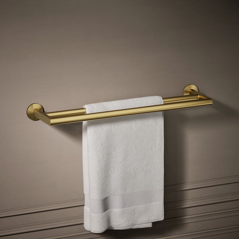 Components™ Double Towel Bar, Vibrant Brushed Moderne Brass
