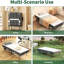Lit pliant de 75 pouces avec matelas en mousse à mémoire de forme de 5 po, structure en métal portable, facile à ranger dans de petits espaces
