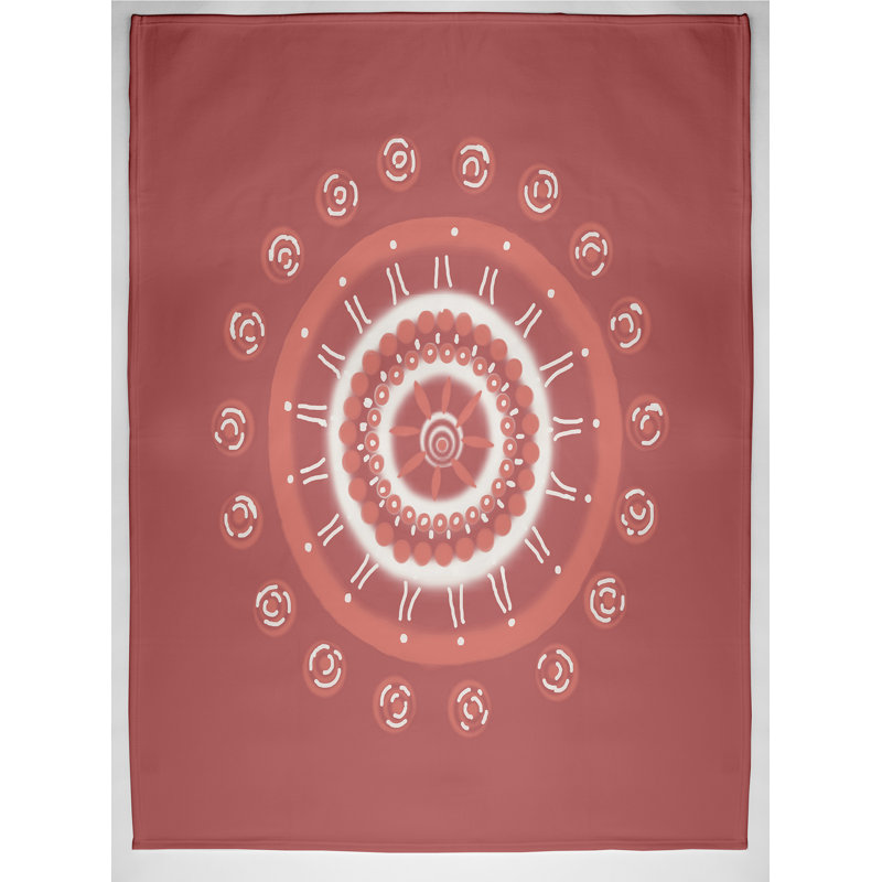Schumaker Plain Weave / Muslin Throw Blanket, Coral