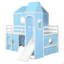 Lit mezzanine avec glissade et tente rose Watsons-1494079410