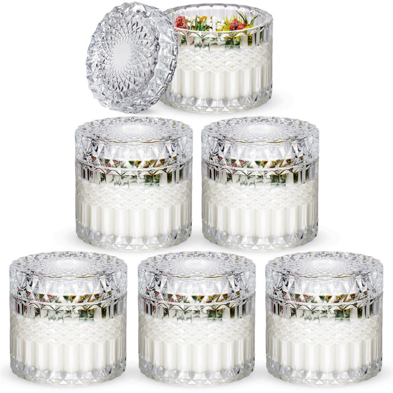 6 Piece Glass Tabletop Votive Holder Set