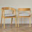 4 -Person Rubberwood Solid Wood Dining Set-2019523012