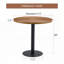 Table de salle à manger ronde 31,5 po à texture annulaire moulée par aspiration