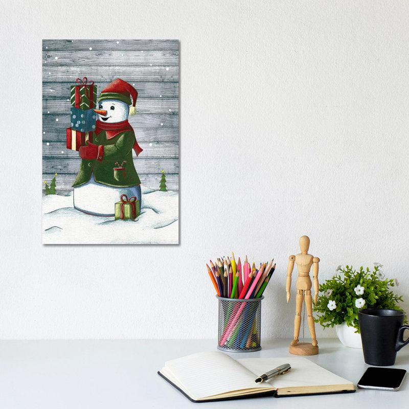 Christmas Snowmen II by Josefina - Wrapped Canvas Gallery-Wrapped Canvas Giclée, 30.48cm H x 20.32cm W