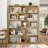 74" H 2-In-1 Bookcase, L-Shaped, 5-Tier Corner Bookshelf-1565384844