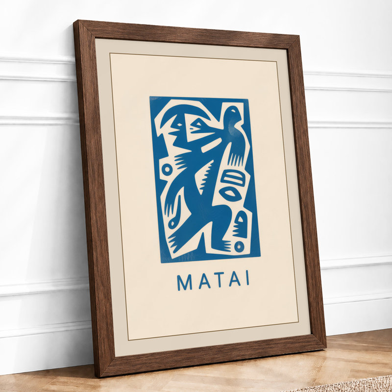 Matai Modern - Print, A2 - 59.4 x 42.0 cm, Walnut