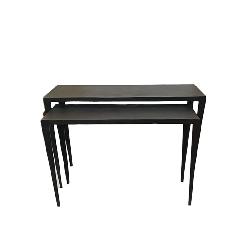 Ensemble de 2 consoles noires antiques, Noir