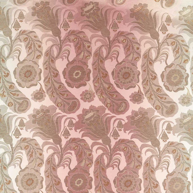 Sezincote Damask Fabric, Tuscan Pink