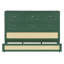 Queen Murphy Bed with Large Drawers,Green