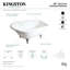 Baignoire sur pattes en forme de D 48 po Kingston Eden Aqua Brass en fonte (forages muraux de 3/3 / 8 po)-41505113