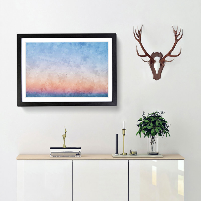 Airplane Over Florida - Single Picture Frame Painting on MDF, Black, 62cm H x 87cm W x 2cm D