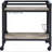 Rustic Oak & Charcoal Finish Serving Cart