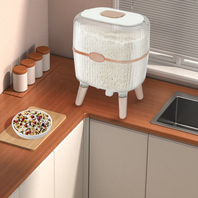 Devari 2.64Gal Dry Food Cereal Dispenser Box Container