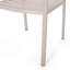 Chaise de salle à manger d'extérieur moderne en aluminium, argent (ensemble de 2)