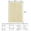 Bathroom Shower Curtain 180 x 180cm Drop with 12 Plastic Hooks-704926636