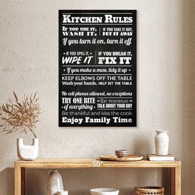 " Chalkboard Kitchen Rules " by NoirFontistry