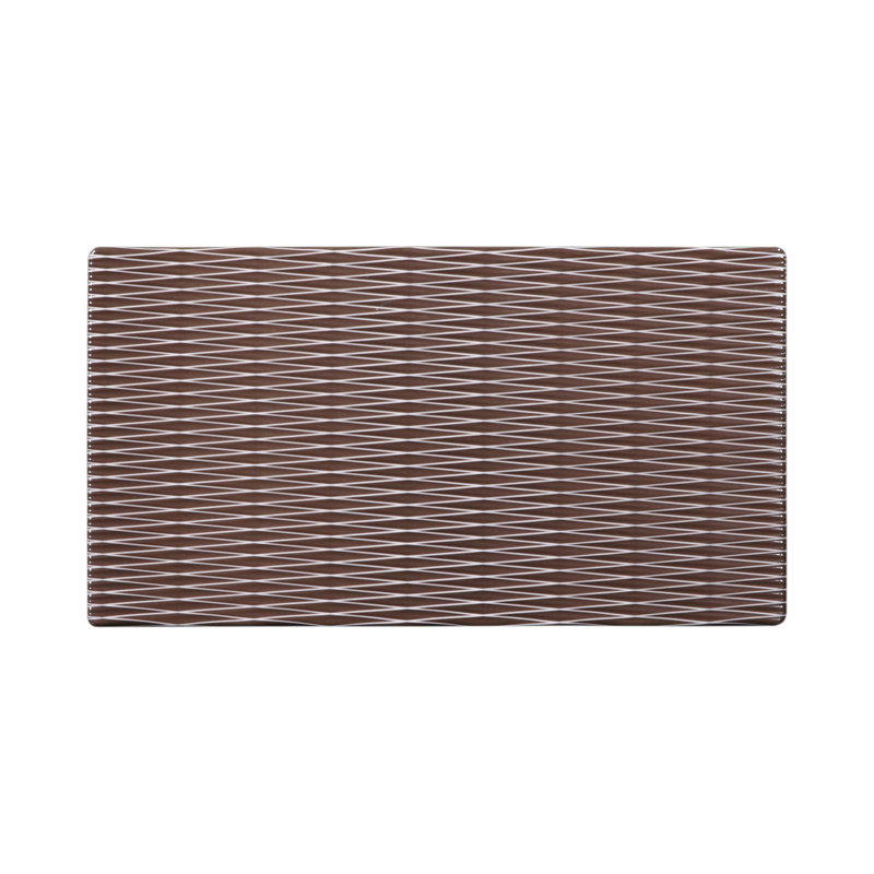 Elite Global Solutions Melamine Tray, 0.75" H x 12.75" W x 7" D, White/Chocolate Decal