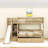 2 Drawers Twin Over Twin Bunk Bed With Storage Stair, Slide And Guardrails-1987659837