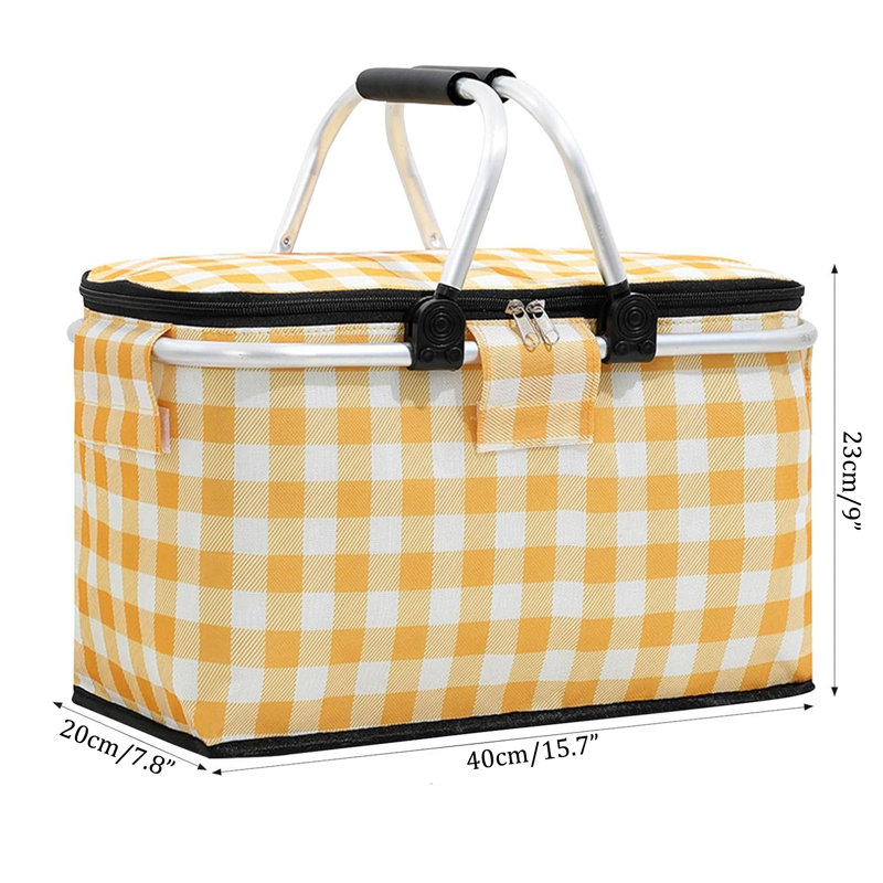 Panier à pique-nique pliable de grande capacité