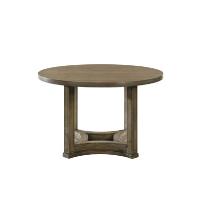 Jadviga Round Dining Table with Wooden Frame