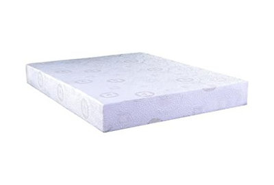 Matelas en mousse viscoélastique infusée de thé vert Herbal Fusion Collection, très grand californien, blanc