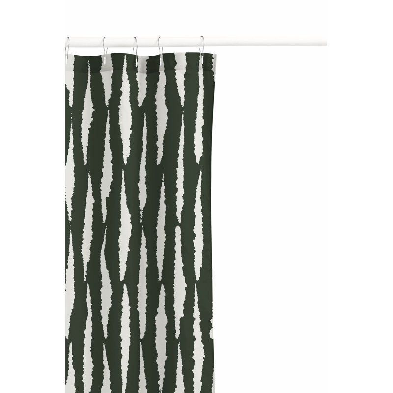 Scar Play Ultra-Thin Lightweight Shower Curtain, Green/Chimichurri
