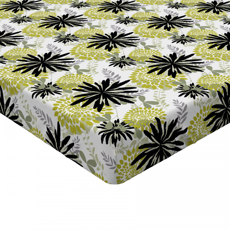 Microfiber Floral Fitted Sheet, Full Fitted Sheet
