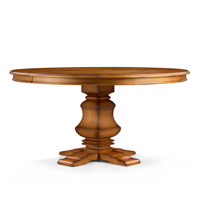 59.8" Round Solid Wood Dining Table