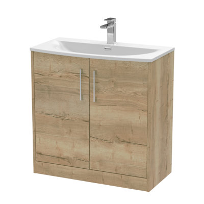 Juno 800mm Single Bathroom Vanity with Integrated Vitreous China Basin