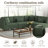 Seemab 120.6" W Corduroy Upholstered Modular Sectional-1130684595