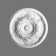 19-1/4 in x 19-1/4 in x 1-7/8 in Foliage and Flowers Primed White Polyurethane Ceiling Medallion