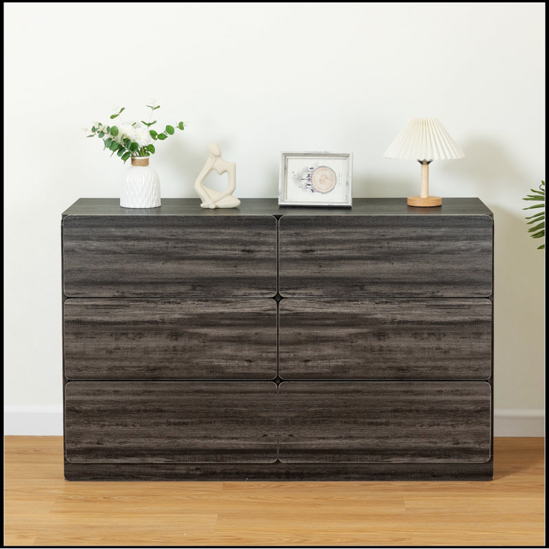 Marrietta 45.24'' W 6 - Drawer Dresser, Gray