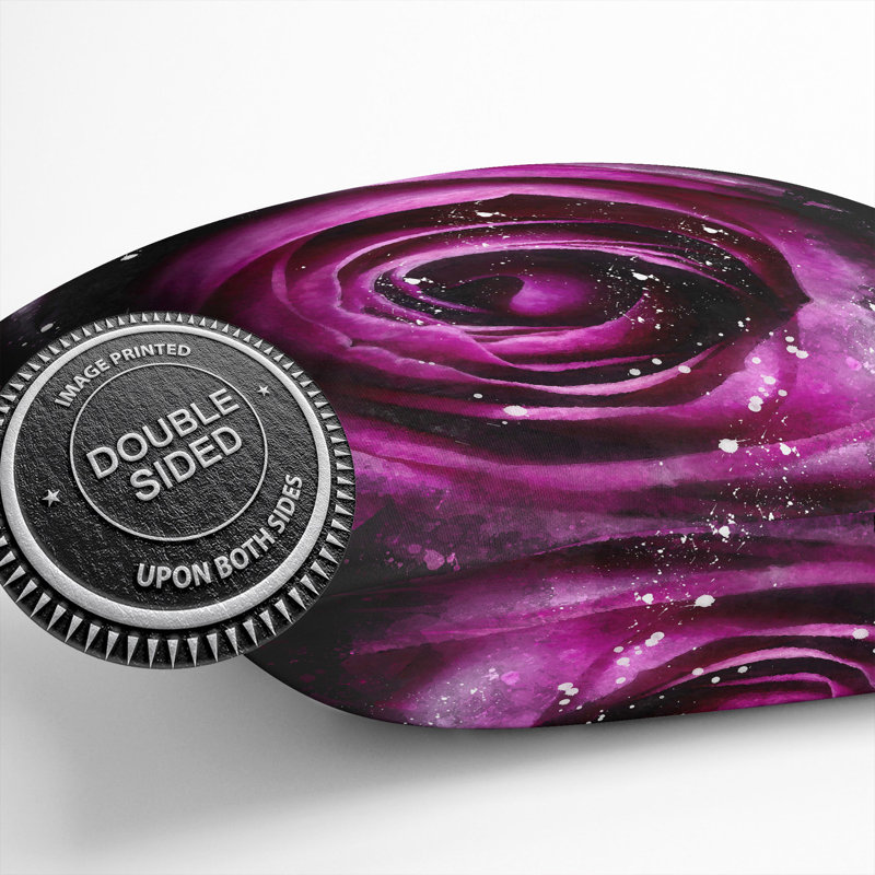 Striking Purple Rose Cushion with Filling, 55cm H x 55cm W x 20cm D