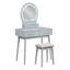 Ensemble de coiffeuse avec miroir et tabouret-130149719