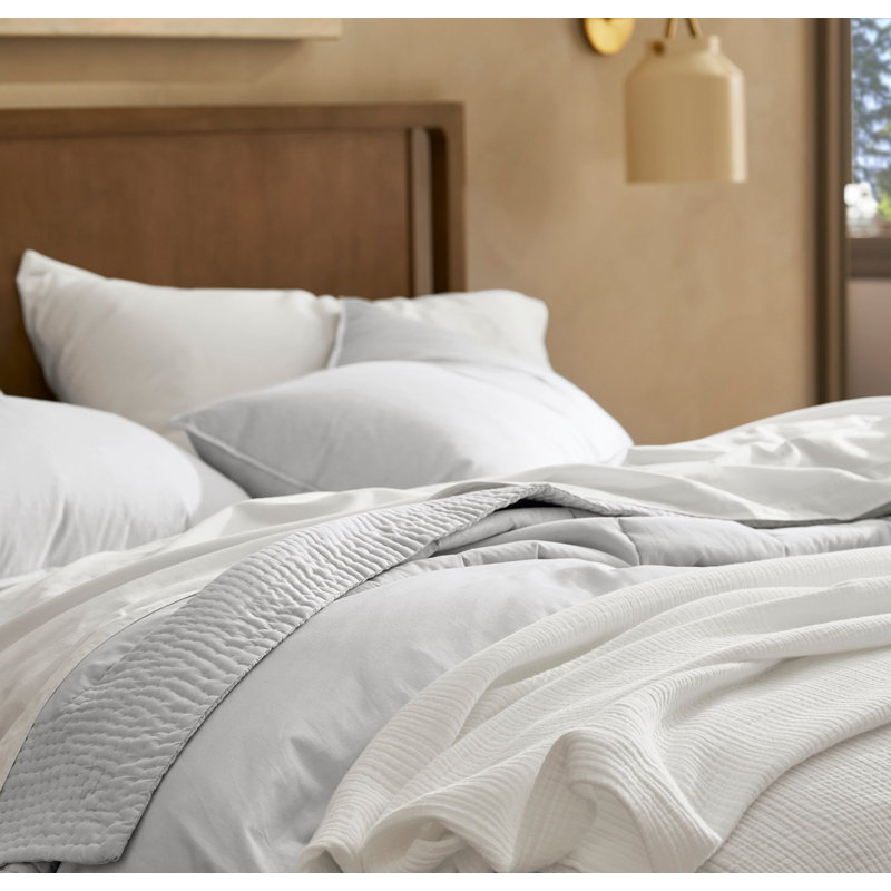 Signature Vintage Washed Duvet Set, Vintage Sky, King/Cal King Duvet Cover + 2 King Shams