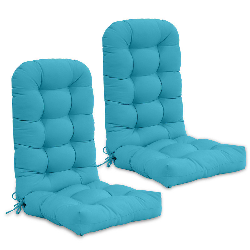 Outdoor/Indoor High Back Chair Cushion, Blue