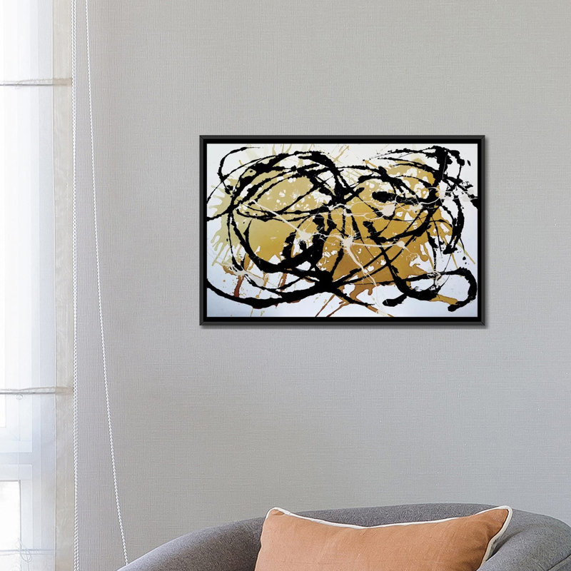 « lyrical danse », impression sur toile, H 18 po x l 26 po x P 1,5 po, Toile avec cadre noir, Pas de tapis