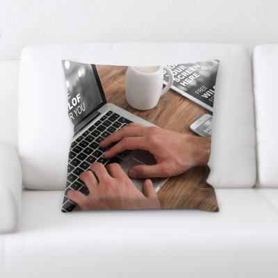 Macbook Throw Pillow