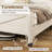  4-piece Farmhouse & Barn Door Design Bedroom Set, King Size, White-1432591281-1432591286