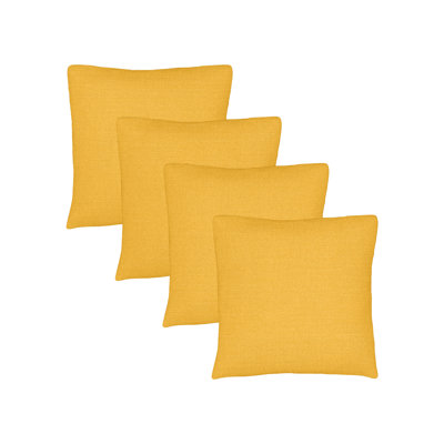 Set of 4 Sunbrella Throw Pillows, 18x18 Inch Square Outdoor Throw Pillows Inserts with Covers