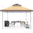 10x10 Canopy Frame with Double Ventilated Top, with Ropes and Stakes for Outdoor Activities(Beige)